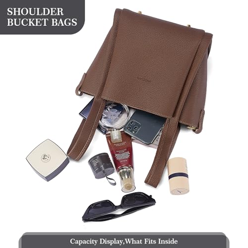 Bucket Bags for Women Vegan Leathe Crossbody Bags Trendy with Removable Shoulder Strap Mini Bucket Purses Handbag4