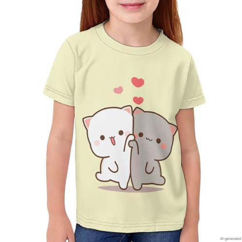 Image of WELLFLYHOM Kids Tshirts Girls Boys Short Sleeve Crewneck Tees Shirts Casual Sport Pullover Tops Size 3-16 Years