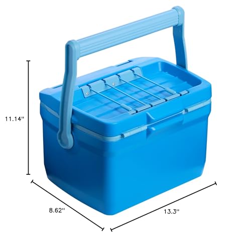 Image of Stanley Adventure Outdoor Cooler 7 qt | Heavy Duty Outdoor Camping Cooler with Easy Carry Top Handle | 27 Hour Cooling Ice Chest for 10 Cans | BPA-Free | Azure