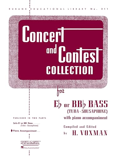 Concert and Contest Collection for Bass/Tuba (B.C.): Piano Accompaniment (Rubank Educational Librabry)