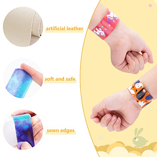 Lovestown Kids Slap Bracelets, 48Pcs Slap Wristbands Snap Bracelets Emotions Camouflage Leopard Print Galaxy For Kids Party Favors Classroom Prizes Birthday Gifts #TOP2
