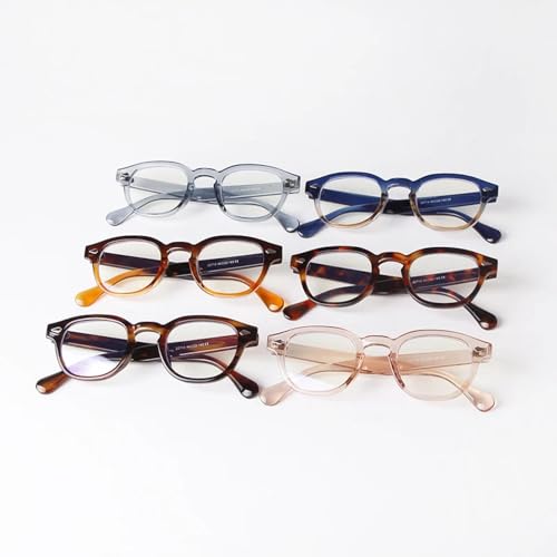 Lunettes rondes plates avec rivets de style rétro et épuré - 2