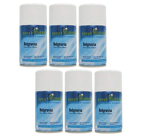 6 Automatic Air Freshener Dispenser Refills Half Case Belgravia Scent Cans