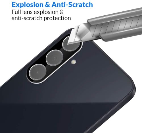 Image of FIRST MART Camera Lens for Samsung Galaxy A35 / Samsung A55 | 9H Tempered Glass, Anti-Scratch, Case-Friendly, HD Clarity, Bubble-Free | Black