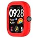Transparent Case günstig Kaufen-xhKJO Hülle Kompatibel mit Xiaomi Redmi Watch 4 Case, Schutzhülle Clear Silikon Ultradünne Kratzfest Transparent Soft TPU Case Abdeckung Cover Tasche für Xiaomi Redmi Watch 4 Watch (Rot)