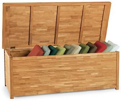 TeakStationGrade-A Teak Wood Outdoor Patio Garden Pool Spa Storage Box