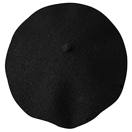 Skeleteen Black French Style Beret - Women's Classic Beret Hat For Casual Use - 1 Piece #TOP5