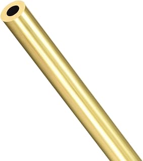 Brass Round Tube, 300mm Length 8mm OD 2mm Wall Thickness, Seamless Straight Pipe Tubing