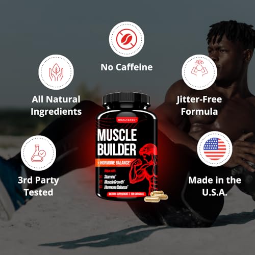 image for UNALTERED Muscle Builder for Men - Supports Muscle Growth, Size, Stren
