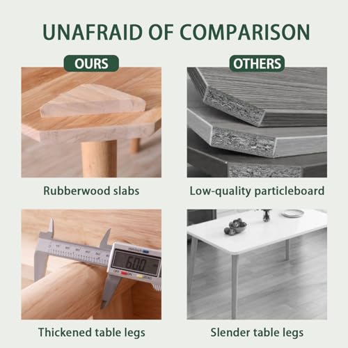Table en bois massif compacte pour petits espaces cuisine et salle à manger