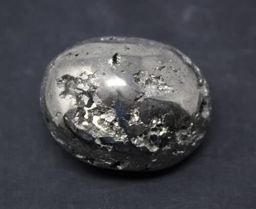 1 Extra Large Chunky Pyrite Tumbled Stone (Crystal Healing Reiki Fools Gold)