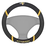 FANMATS 14885 Pittsburgh Penguins Embroidered Steering Wheel Cover Black 15'x15'