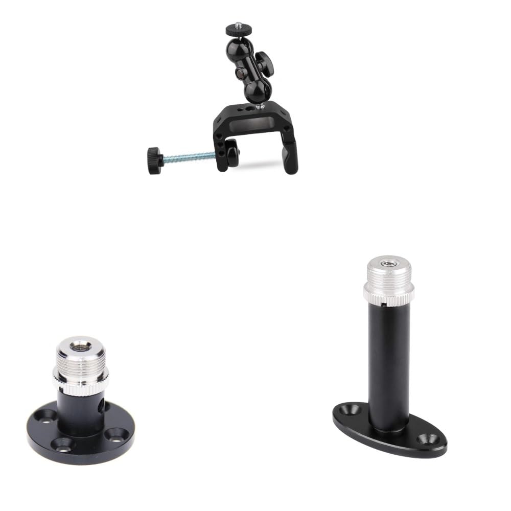 CAMVATE Camera Clamp Mount + Wall Mount Bracket + Microphone Table Mount with 5/8"-27 Thread