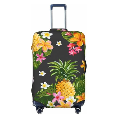 Tropical Pineapple Hawaiian Print Luggage Suitcase Covers Elastic Washable Luggage Protector Luggage Covers For Suitcase