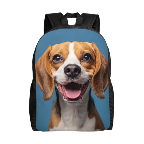 LQXNXHC Travel Backpack Lightweight Casual Daypack for Men Women Dog Looking at Camera Backpack Waterproof Laptop Backpack