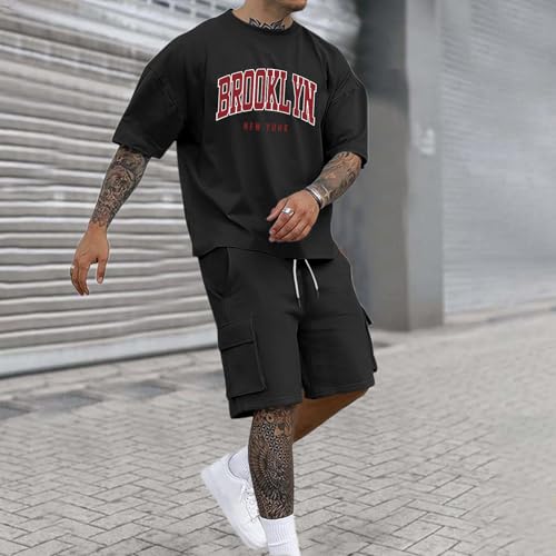 Impression 3D survêtement d'été court avec t-shirt manches courtes homme - 5