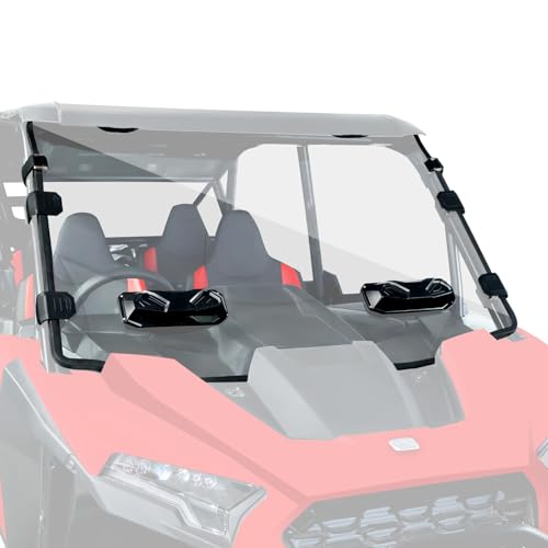 StarknightMT 2024+ RZR XP 1000 Windshield Vented Scratch-Resistant Windshield Compatible with 2026 2025 2024 Polaris RZR XP 1000/XP 4 1000 UTV Heavy Duty Waterproof Clear Front Window Accessories