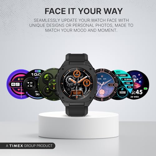 Image of TIMEX Smart Halo 1.32 inch(3.3cm) AMOLED Display with BT Calling Smartwatch for Unisex - TWTXW1100T