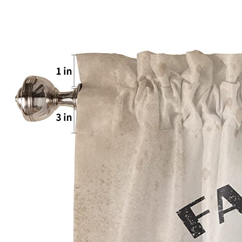 Warm Tour Vintage Farm Rooster Rod Pocket Curtain Valance For Kitchen, Rustic Famhouse Animal Valance Window Treatments,1 Panel Short Curtains For Small Windows Bathroom Bedroom Living Room 54X18In #TOP4