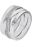 Material: 925er Silber JETTE Damen-Damenring Zirkonia 53 Silber 32003932