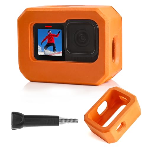 FitStill ソフトフロートフォームケース Go Pro Hero 13/12/11/10/9用 ブラック、シュノーケリング、サーフィン、フリーダイビング、ウェイクボード 保護ケージハウジング シェルカバー Hero13/12/11/10/9 ブラック