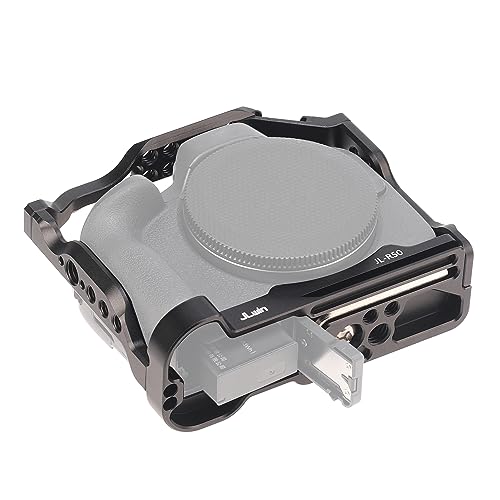 Image of Fotga R50 Camera Cage with NATO Rail 1 /4 inch 3 /8 inch Hole Arri Location Hole for Canon EOS R50 Mirrorless DSLR Camera Video Filmmaking Side Handle Top Handle,Compatible Arca Swiss Tripod Ball Head Clamp