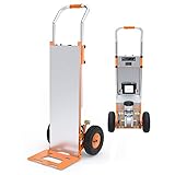 BOCbco Carro Eléctrico para Subir Escaleras, Carretilla de Mano con Regulación de Velocidad Continua Que Ahorra Mano de Obra con Carga de 200 Kg, Carro para Subir Y Bajar Escaleras con Motor sin Escob