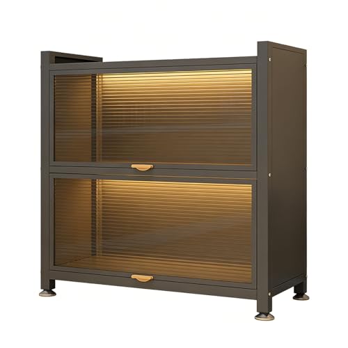 Estantería de metal de 4 niveles con puertas...