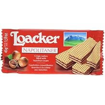 Loacker Napolitaner Hazelnut Cream Filled Wafer 45g Pack of 25