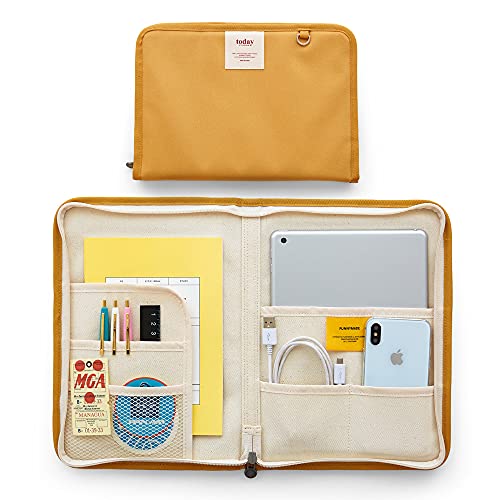 Funnymade PCケース 韓国 ファイルオーガナイザーA5タブレットポーチ ipad 11インチ対応 タブレットケース カバー 収納バッグ ノートパソコン ダイアリー 手帳 オーガナイザー