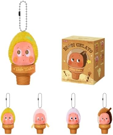 POP MART Moon Gelato Series-Ice Cream Plush Pendant Blind Box, Twinkle Twinkle Blind Box, Random Design Collectible for Home Decor, Birthday Gifts for Girls Boys Women Men, Single Box