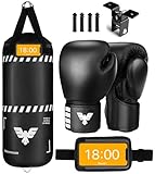 Elite Sports Kids Boxing Punching Bag Set - 2.5ft Heavy Boxing Bag, 6oz Gloves & Phone Case – Youth Boxing, MMA, Home Gym & Martial Arts Training Equipment (Unfilled)