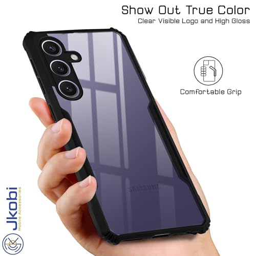 Image of Jkobi Back Case Cover for Samsung Galaxy S24 Plus (Shockproof with Polycarbonate Clear Panel | Professional Black)