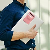 kwmobile Tasche kompatibel mit SanDisk Portable SSD, Samsung T7, Crucial X8, HDD - Halterung für Externe SSD Festplatte - 13x8cm - Elastisches Case Hülle selbstklebend Altrosa – Ansicht 9