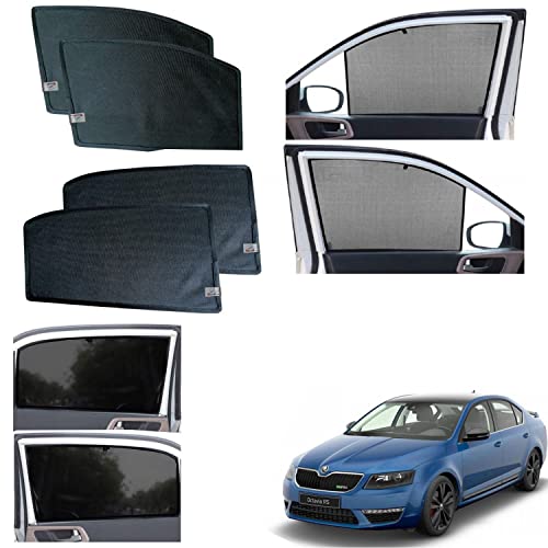 Image of WolkomHome car Fix Curtain Window Shades Half Curtains Sunshade for Octavia