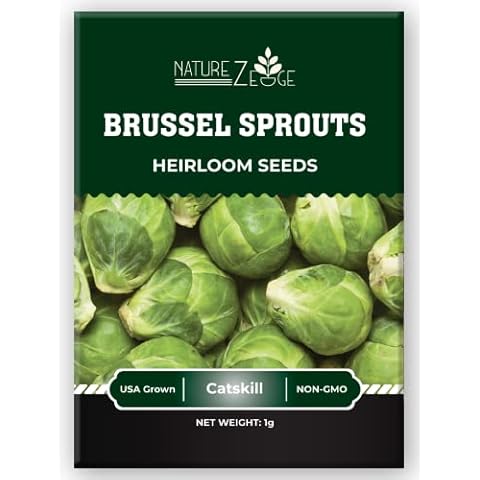 Brussel Sprouts Seeds for Planting, Catskill, 1 gram, 270 Seeds, Grow Heirloom Brussels Sprouts Fresh in Your Garden, Non-GMO Cover