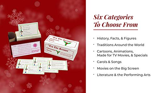 Tis The Season Christmas Trivia Game - The Classic and Original - Featuring Christmas Trivia Cards & Questions That Make For Great Holiday Games For The Entire Family (1 Pack) Tis The Season Christmas Trivia Game - The Classic and Original - Featuring Christmas Trivia Cards & Questions That Make For Great Holiday Games For The Entire Family (1 Pack)