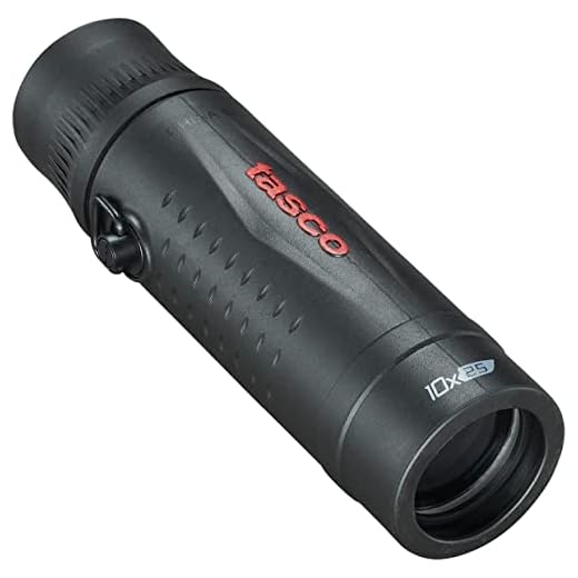 Tasco Essentials 10x25 Compact Roof Prism Monocular (Black)