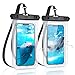 YOSH wasserdichte Handyhülle [2 Stück], 7,0 Zoll IPX8 Unterwasser Handyhülle, Wasserfeste Handytasche für iPhone 17 16 15 14 13 12 11 Pro Max XS Samsung S25 S24 S23 Ultra A55 Xiaomi- Kristallklar