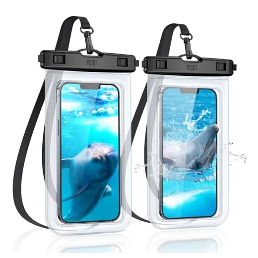 YOSH wasserdichte Handyhülle 7,0 Zoll (2 Stück) Handy Wasserschutzhülle für Schwimmen Baden und Kochen IPX8 Waterproof Phone Case Kompatibel mit iPhone 12 11 Pro XS Max XR X Samsung S8