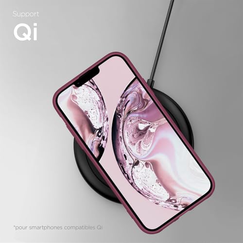 Coque iPhone 14 Plus silicone prune mate protection écran intégrale - 5