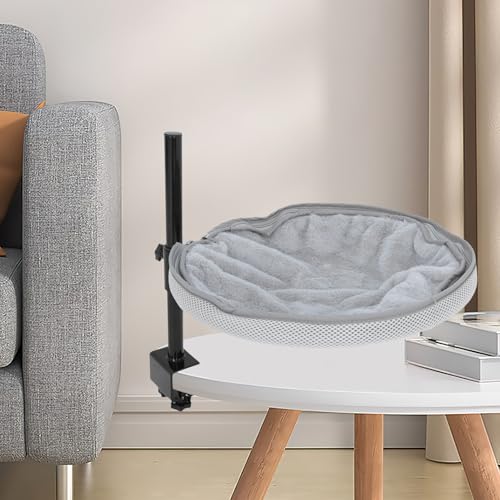 Lit pour chat rotatif réglable en hauteur, panier chat moderne pour espace compact - 6