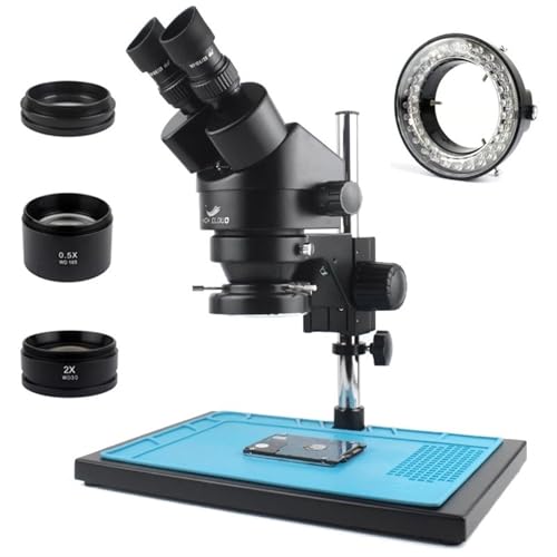 Microscopio estéreo binocular de 3.5x-90x con luz LED regulable 2