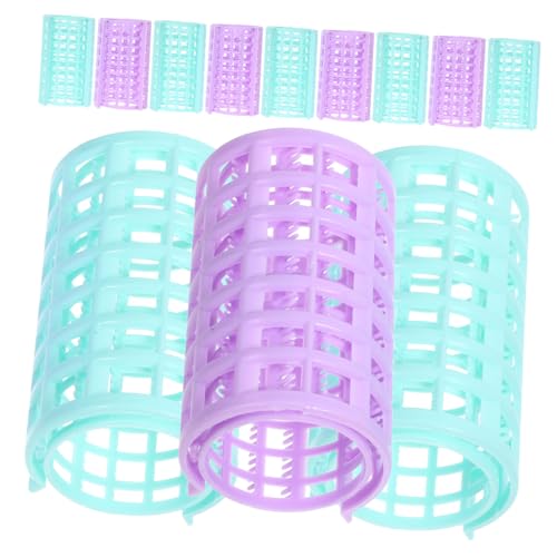 OATIPHO 12pcs Self Adhesive Hair Curlers for Curls Styling Durable Hair Rollers Lightweight and Easy to Use Random Color