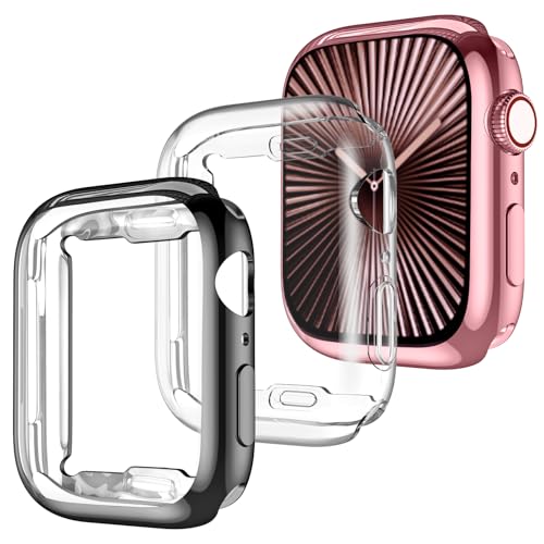 GEAK 3 Pack Screen Protector Compatible with Apple Watch Series 11 10 46mm Case, Soft HD High Sensitivity TPU All Around Anti-Fall Protective Cover Compatible for Apple Watch Series 11 10 Case 46mm
