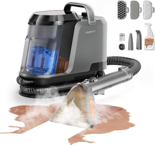 Image of Uwant Carpet Cleaner Machine with Steam&Hot&Cold Water Models 18Kpa Powerful Suction Upholstery Cleaner Machine with Pet Pro Cleaner for Pets, Carpet Steam Cleaner Set of 1
