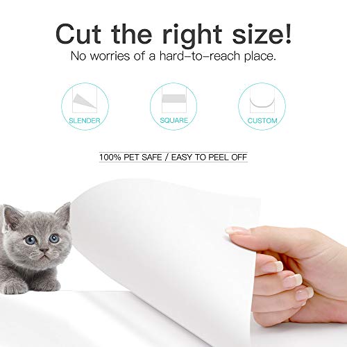 PUPMATE 4.5 Inches Anti-Scratch Cat Training Tape, Double-Sided Cat Sticky Tape Protects Furniture, Couch, Door & Carpet,100% Clear Cat Scratch Deterrent, 20 Yards - Thumbnail 4
