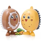 Lumkew Vegetable Brush Scrubber, Potato Mushroom Scrubber Brush Cleaning Veggie Fruit Wash Cleaner for Food, 2 Pcs