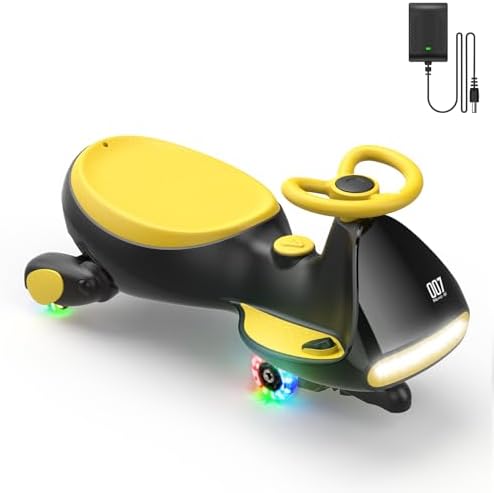 Electric Wiggle Car with Pedal - 2-in-1 Swing Car with 360° Steering & Bluetooth