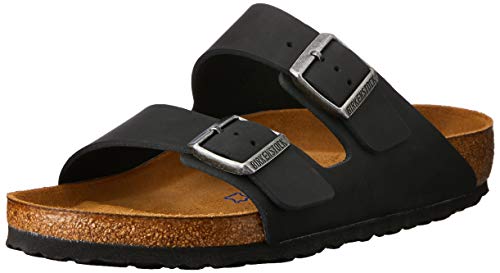 Birkenstock Women's Arizona 2-Strap Soft Cork Footbed Sandal Black 39 Medium EU